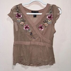 Jonathan Martin Mauve Silk Top